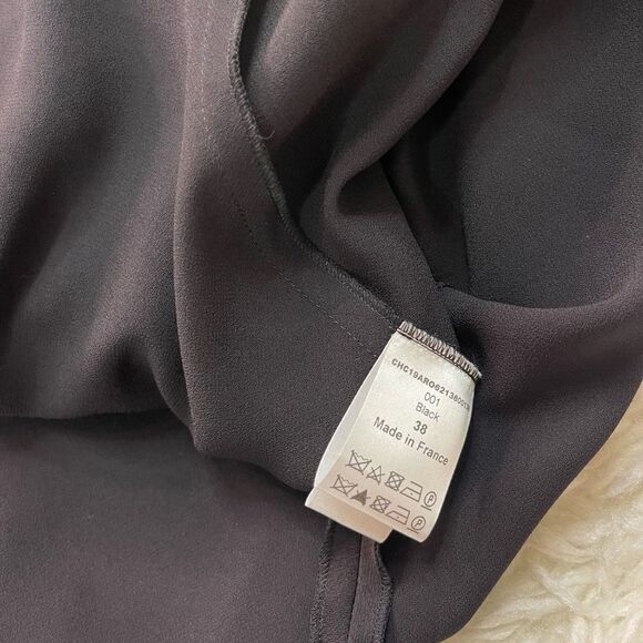 Chloé Black Knotted Satin-Crepe Dress - Picture 7 of 9